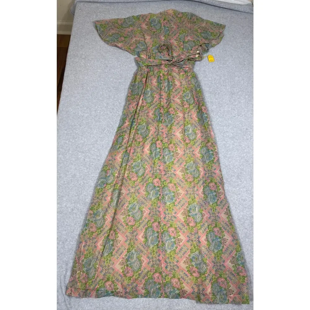 Vintage Young Innocent Arpeja Floral Dress Flutter Sleeves Junior Womens Size 5 - Picture 2 of 5